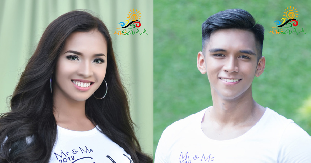 FOR THE CROWN. Carmela Rustia & Carl Lencer Rebadomia are VSU's representatives for this year's Search for Mister & Miss SCUAA-8. Photos: ESSU's SCUAA 2018 page 