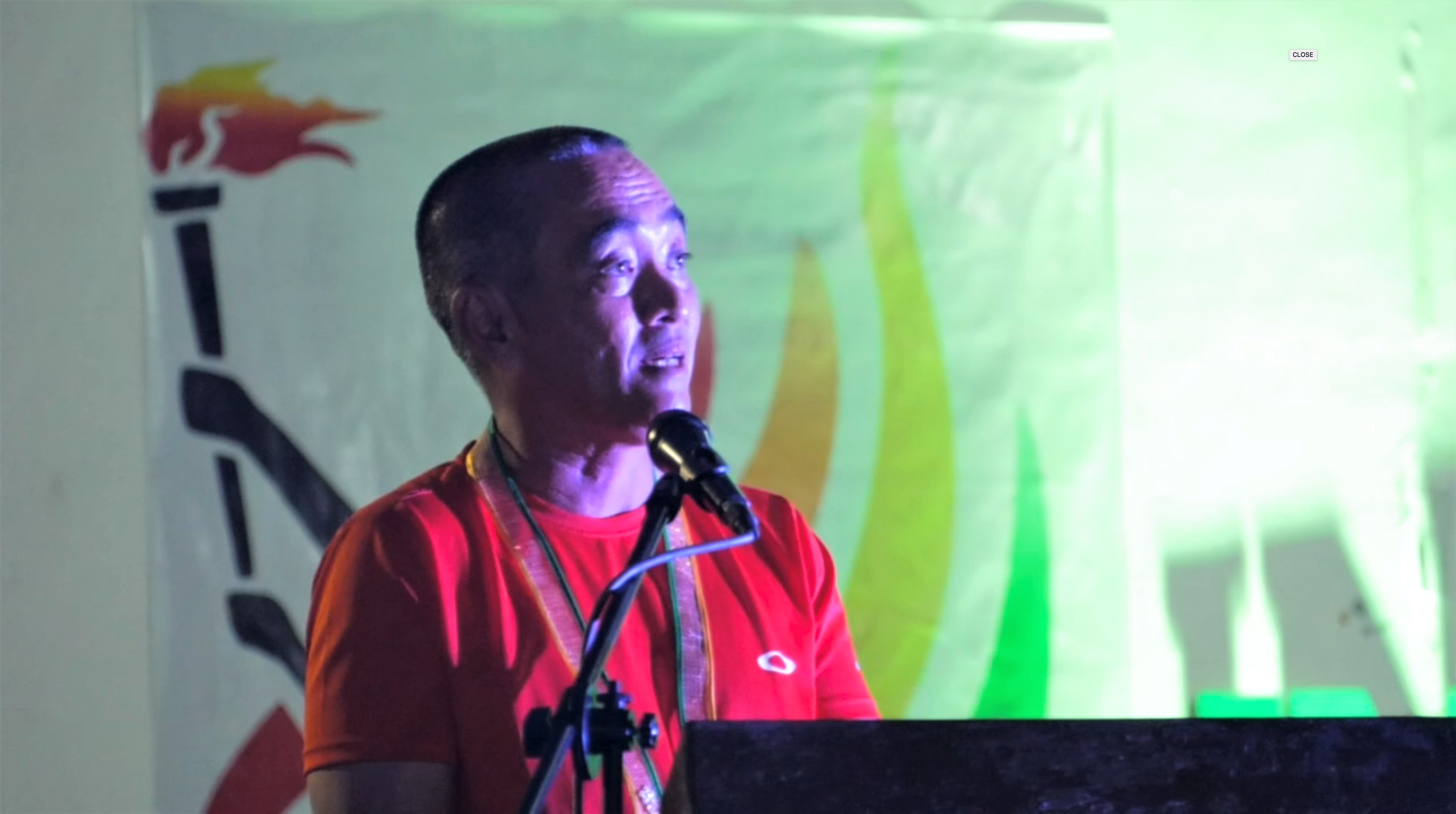 PARTNERS. Mr. Rowil Batan during his speech in the opening of this year's Intramural games. Photo by VSU Web Team