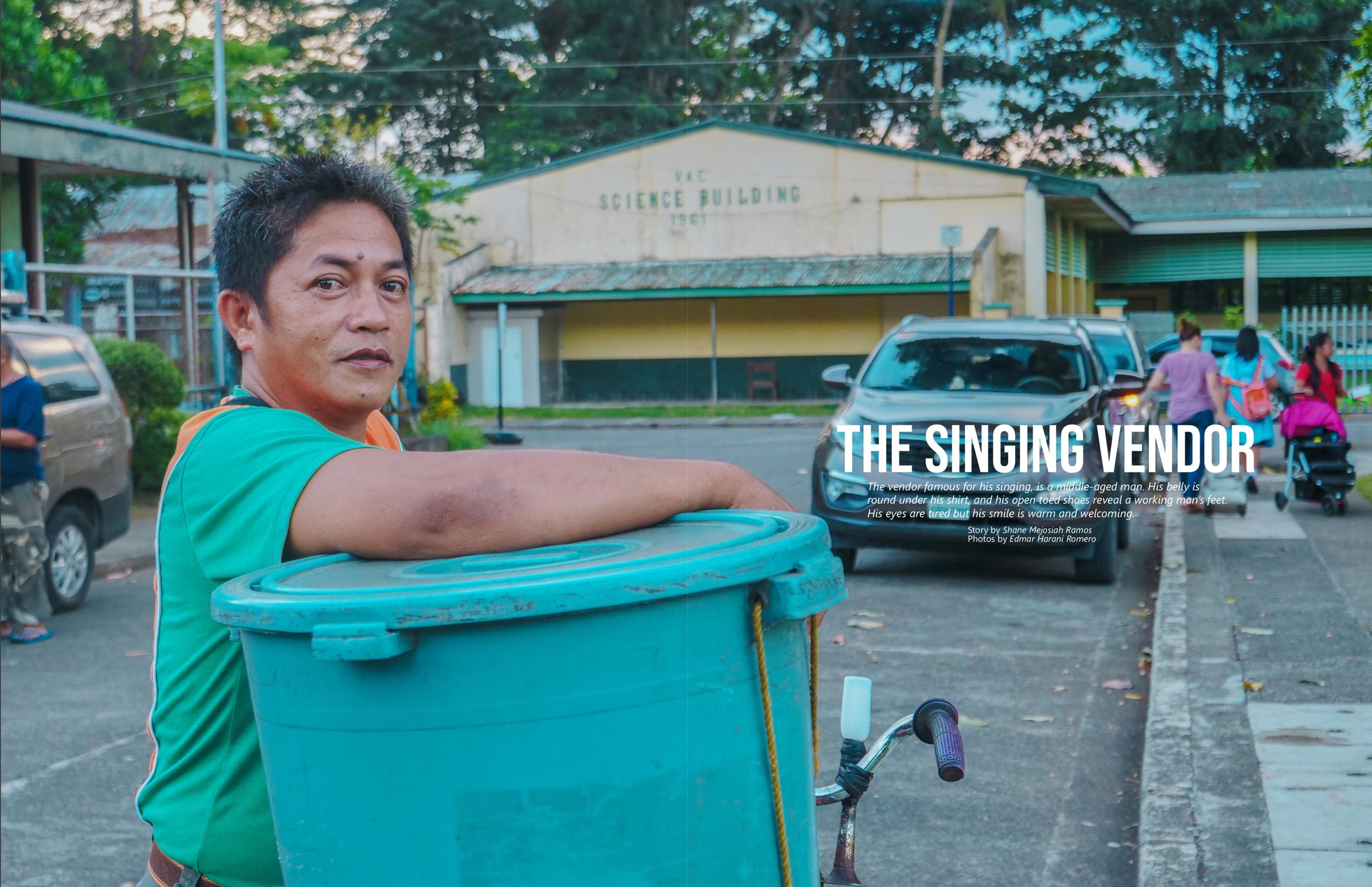SINGING VENDOR. Borj's pride is his golden voice and delicacies packed with '1000 vitamins'. 